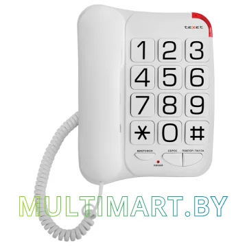 Проводной телефон TeXet TX-201 (белый)